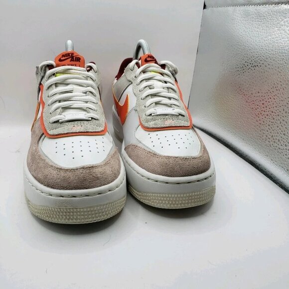 Nike Air Force 1 Shadow Low Trainers UK5/US7.5/EU38.5 CU8591-600 Orange Pearl - Picture 2 of 7